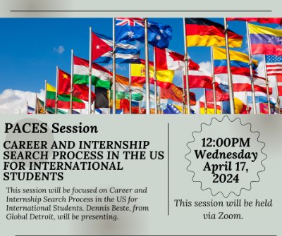 PACES Career and Internship Search Process in the US for International Students